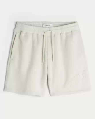 Above-the-Knee Calif Graphic Baggy Fleece Shorts
