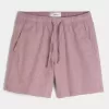 Above-the-Knee Linen-Blend Shorts