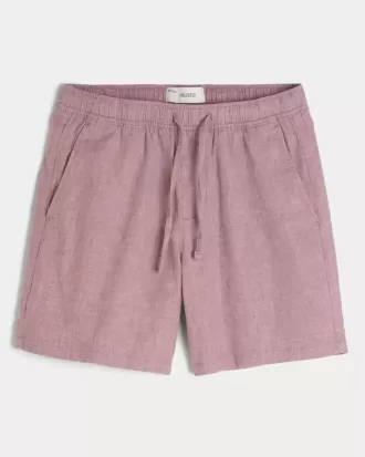 Above-the-Knee Linen-Blend Shorts