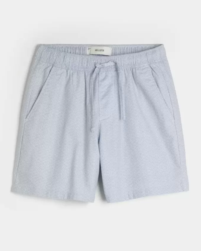 Above-the-Knee Linen-Blend Shorts