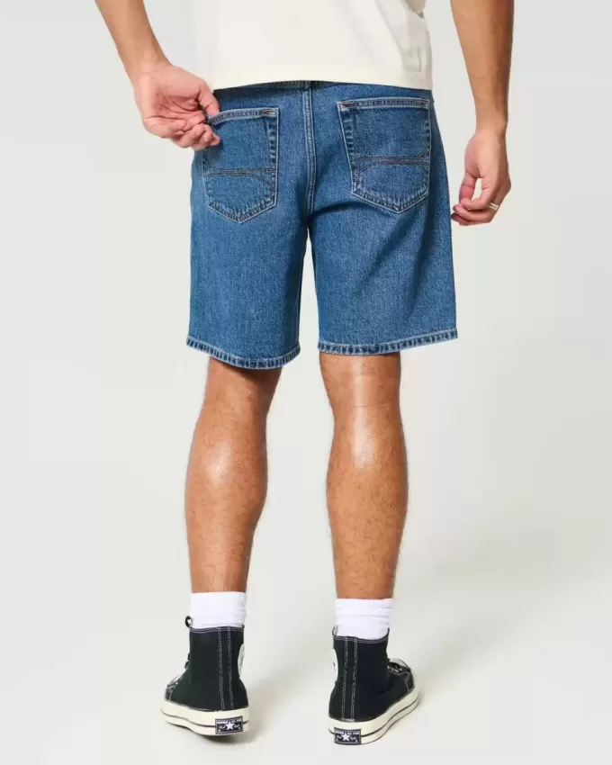 Above-the-Knee Loose Denim Shorts