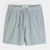Above-the-Knee Seersucker Shorts