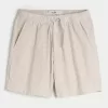 Above-the-Knee Seersucker Shorts
