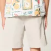 Above-the-Knee Twill Pull-On Shorts Above-the-Knee Twill Pull-On Shorts