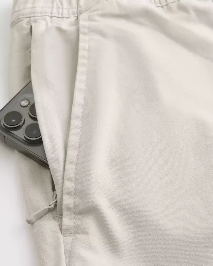 Above-the-Knee Twill Pull-On Shorts Above-the-Knee Twill Pull-On Shorts