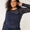 All-Over Lace Crew Top