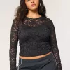 All-Over Lace Crew Top