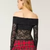 All-Over Lace Off-the-Shoulder Top