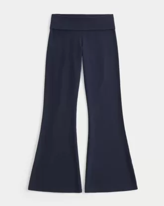 Aloha Graphic Foldover Waist Flare Pants