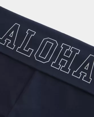 Aloha Graphic Foldover Waist Flare Pants