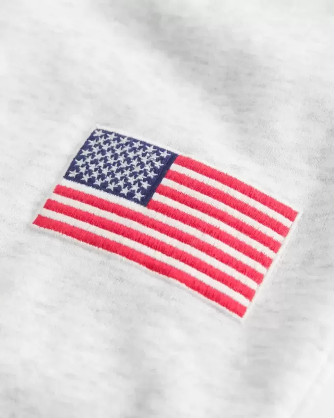 American Flag Graphic Straight Sweatpants American Flag Graphic Straight Sweatpants