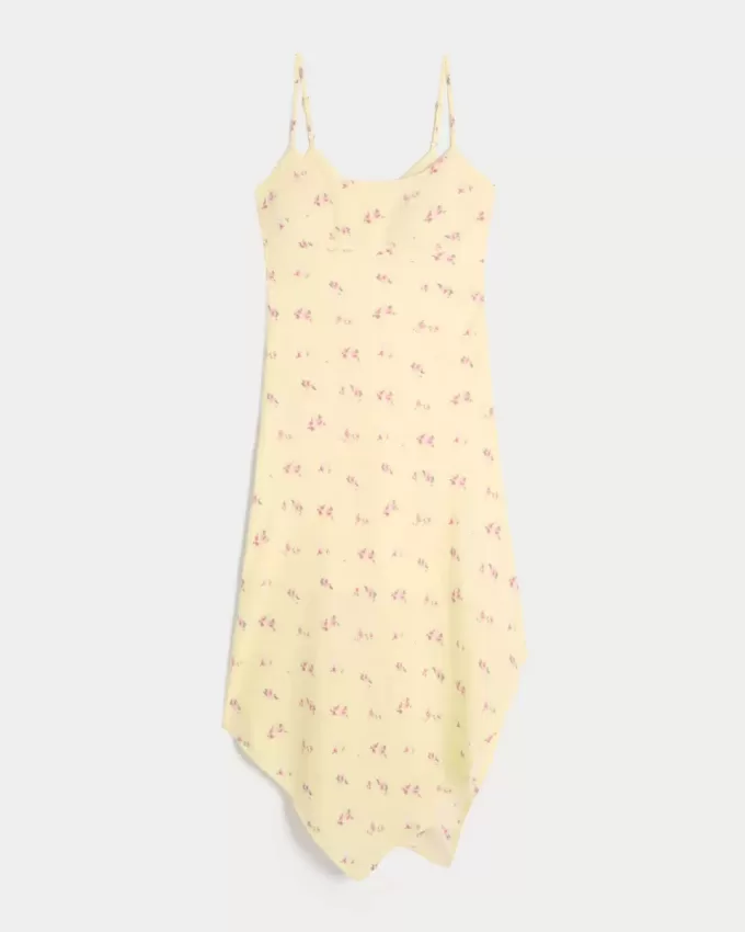 Asymmetrical Hem Midi Dress