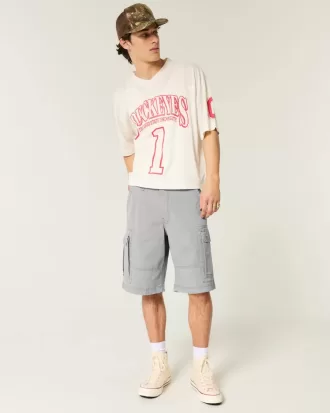 At-the-Knee Baggy Cargo Shorts