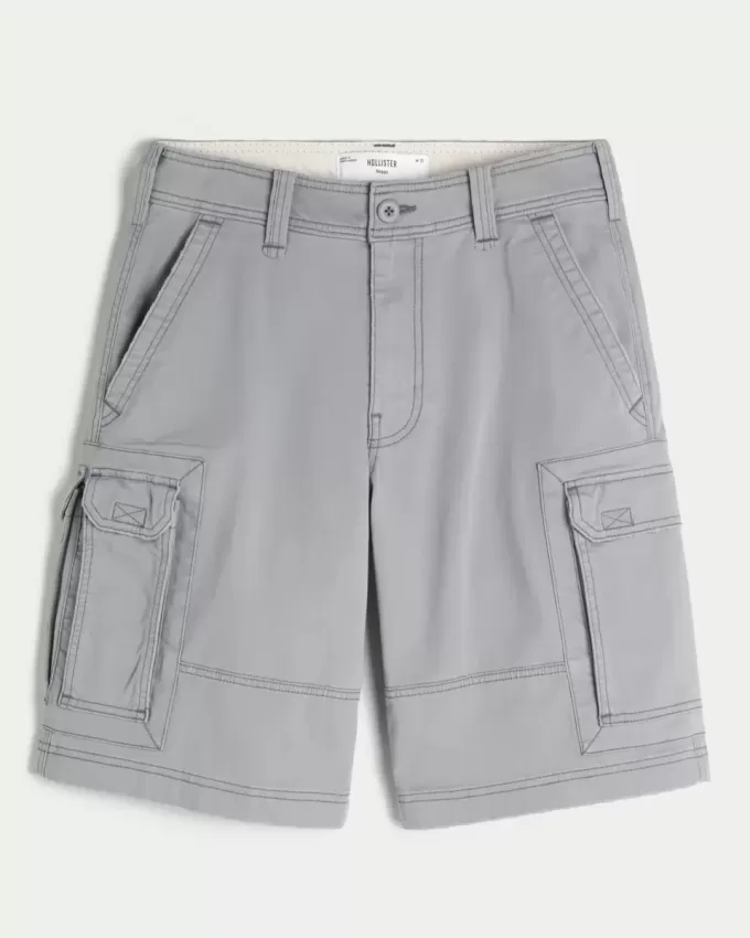At-the-Knee Baggy Cargo Shorts