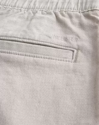 At-the-Knee Linen-Blend Flat-Front Shorts