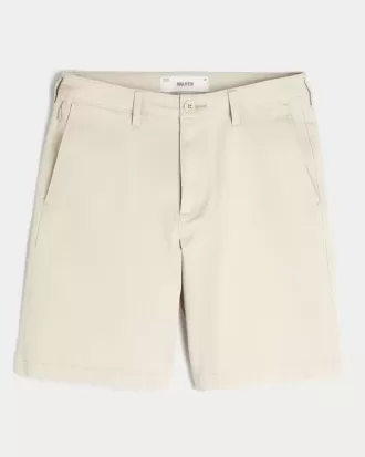 At-the-Knee Twill Shorts