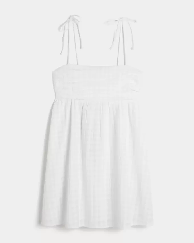 Babydoll Tie-Strap Mini Dress