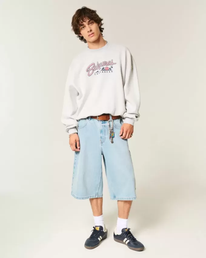 Baggy Cinch Bahamas Graphic Crew Sweatshirt