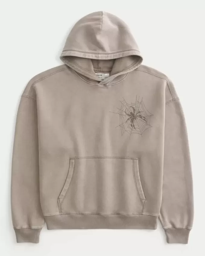 Baggy Cinch Spider Graphic Hoodie