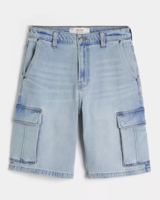 Baggy Denim Cargo Shorts