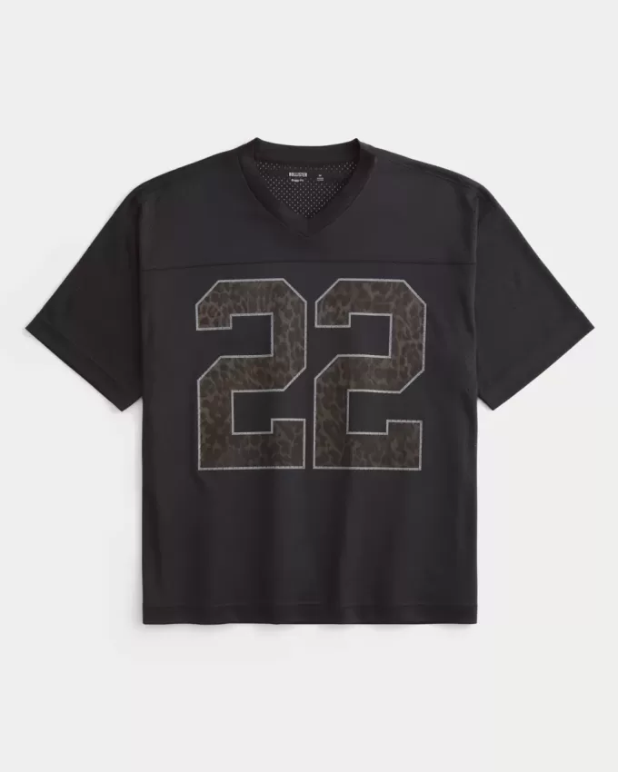 Baggy Pattern Graphic Jersey