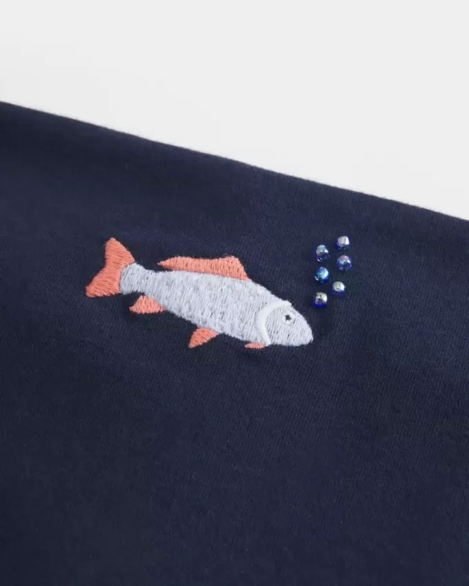 Beaded Graphic Halter Top