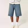 Below-the-Knee Dark Wash Super Baggy Denim Shorts Below-the-Knee Dark Wash Super Baggy Denim Shorts