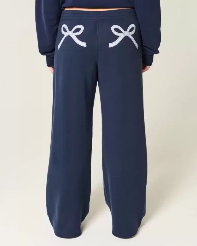 Bow Graphic Baggy Sweatpants