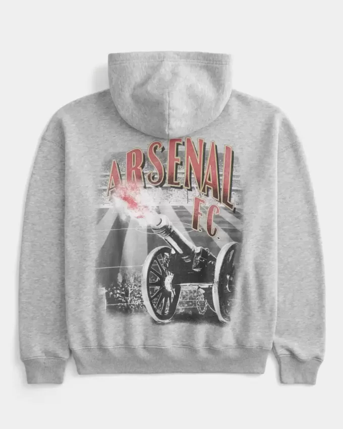 Boxy Arsenal FC Graphic Hoodie