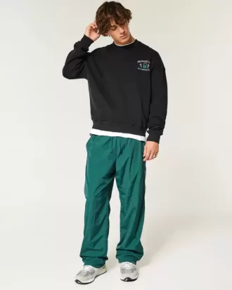 Boxy Atlas Bronze Gym Graphic Crew Sweatshirt