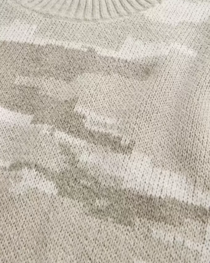 Boxy Camo Crew Sweater