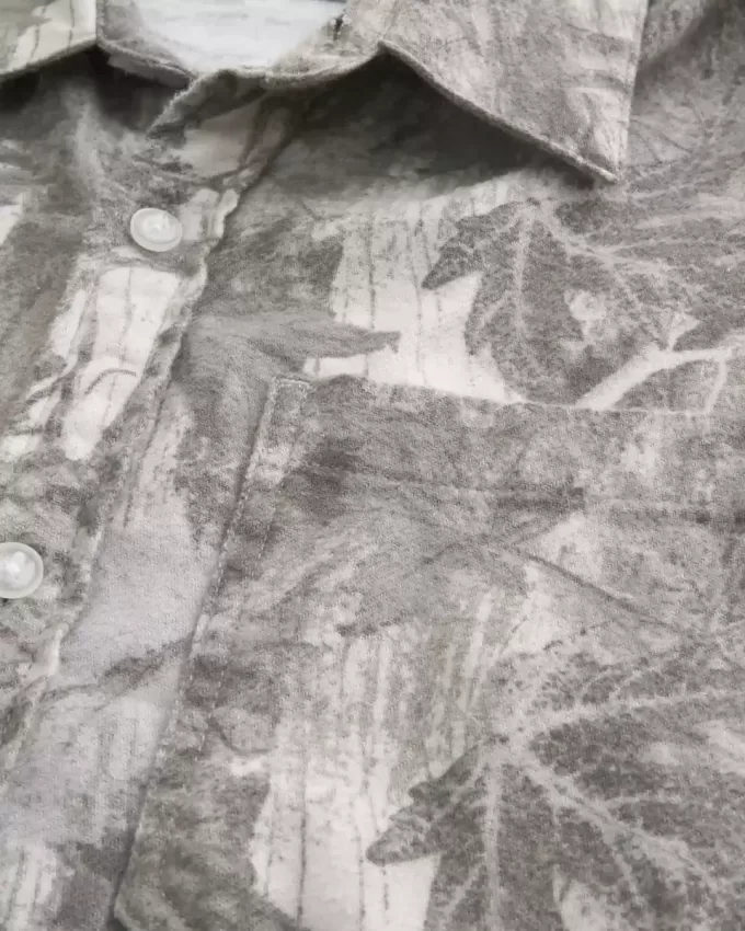 Boxy Camo Flannel Shirt