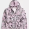 Boxy Camo Zip-Up Hoodie