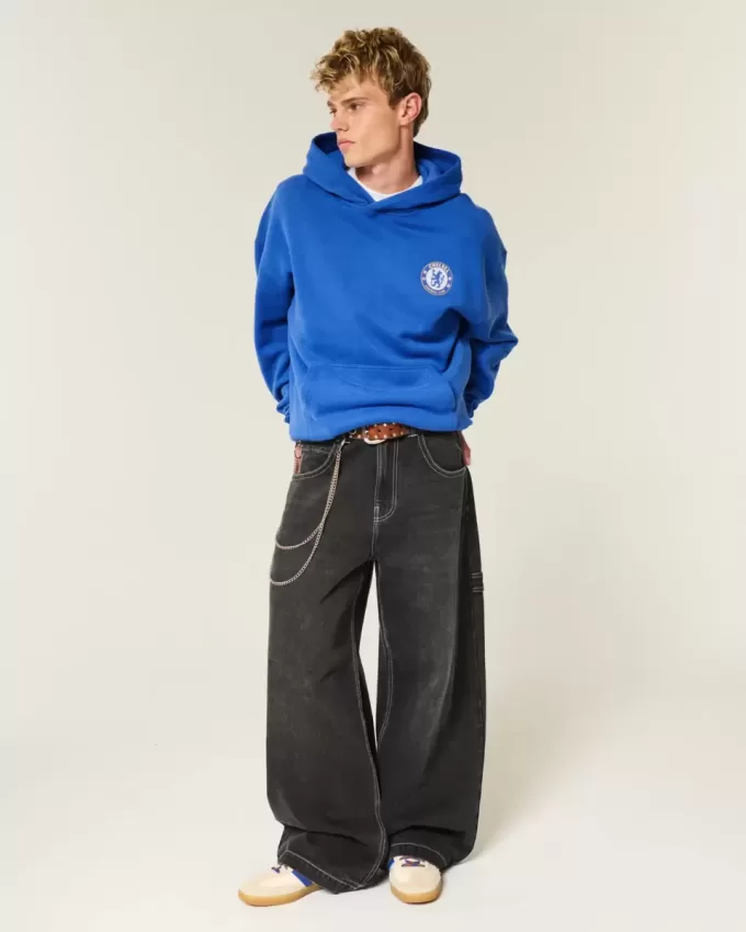 Boxy Chelsea FC Graphic Hoodie