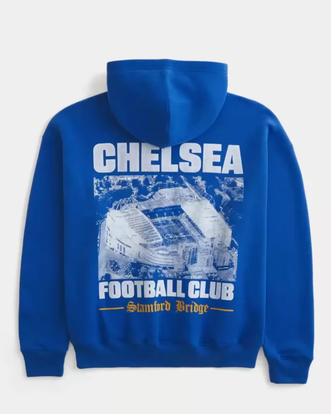 Boxy Chelsea FC Graphic Hoodie