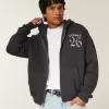 Boxy Class of 26 Graphic Zip-Up Hoodie