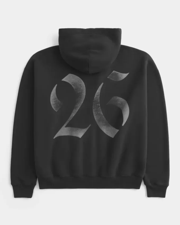 Boxy Class of 26 Graphic Zip-Up Hoodie