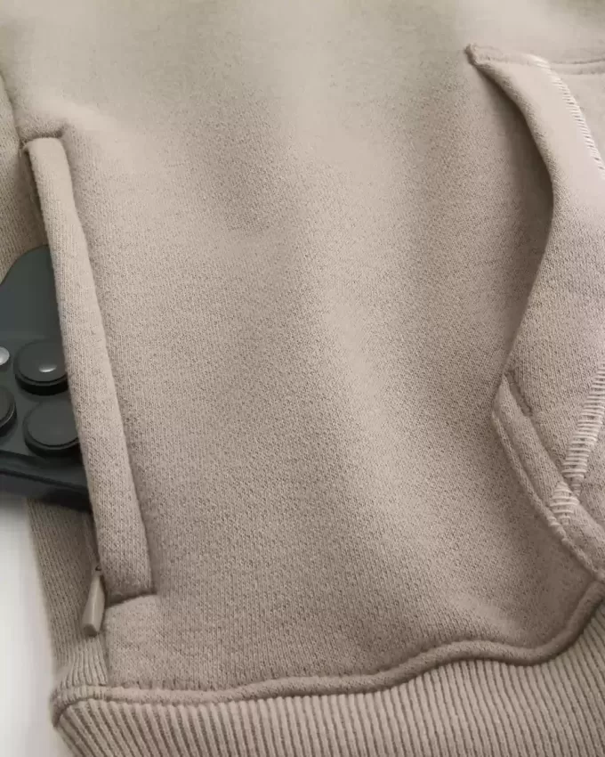 Boxy Contrast Stitch Hoodie