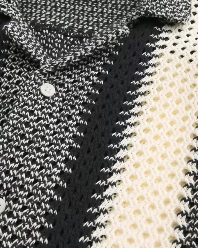 Boxy Crochet-Style Short-Sleeve Shirt Boxy Crochet-Style Short-Sleeve Shirt