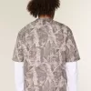 Boxy Crop Heavyweight Camo Crew T-Shirt