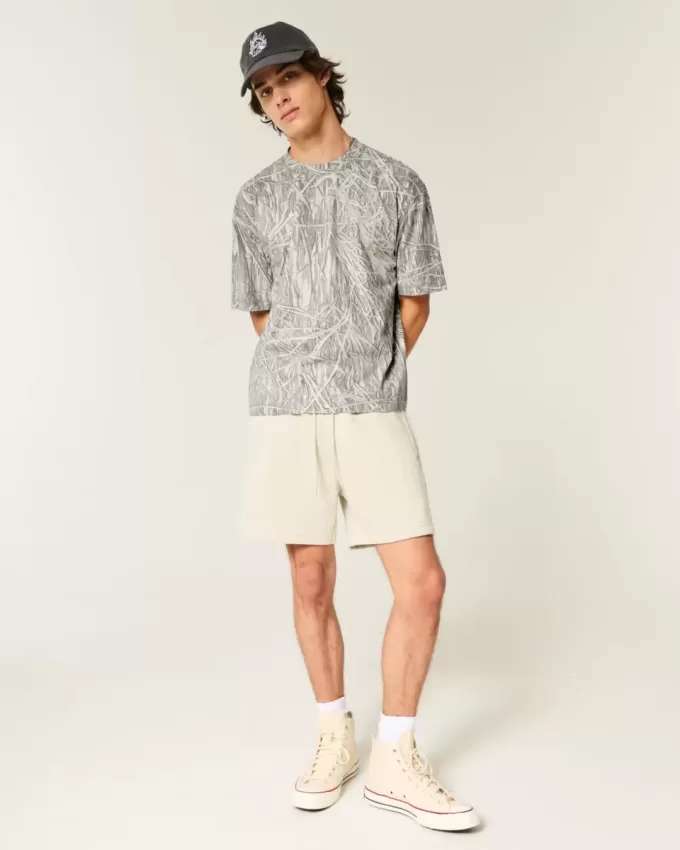 Boxy Crop Heavyweight Camo Crew T-Shirt Boxy Crop Heavyweight Camo Crew T-Shirt