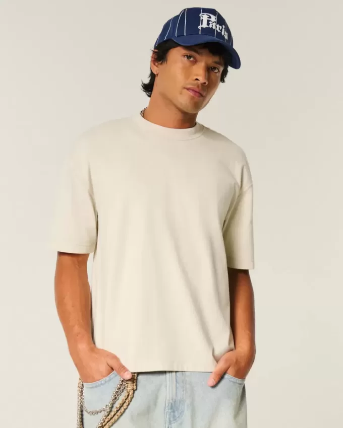 Boxy Crop Heavyweight Crew T-Shirt