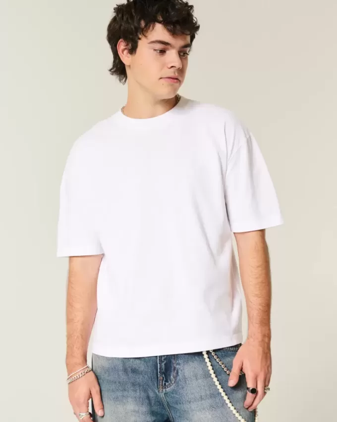Boxy Crop Heavyweight Crew T-Shirt