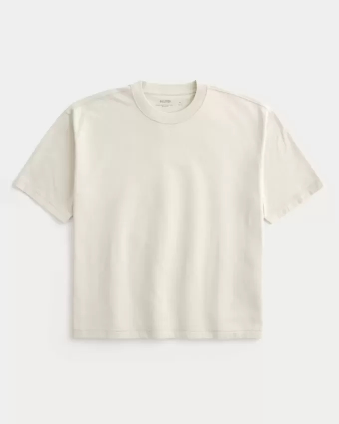 Boxy Crop Heavyweight Crew T-Shirt