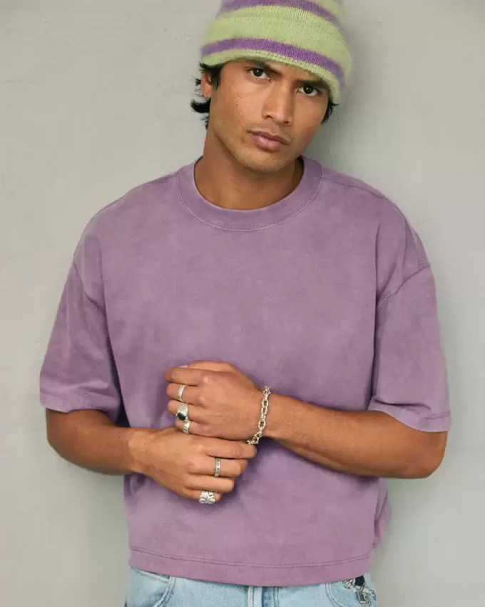 Boxy Crop Heavyweight Washed Crew T-Shirt Boxy Crop Heavyweight Washed Crew T-Shirt