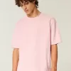 Boxy Crop Heavyweight Washed Crew T-Shirt Boxy Crop Heavyweight Washed Crew T-Shirt