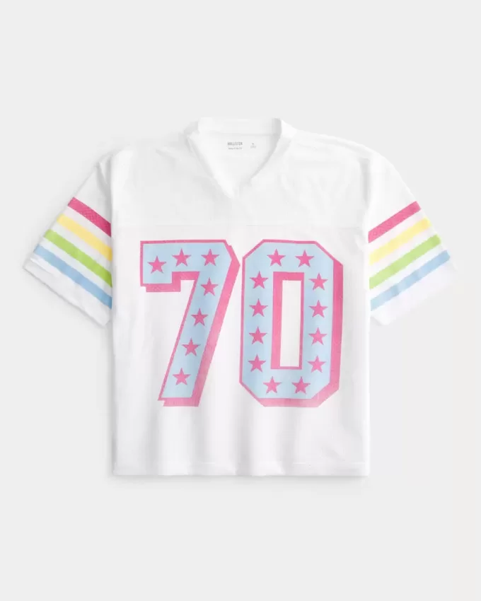 Boxy Crop Number Graphic Jersey Boxy Crop Number Graphic Jersey