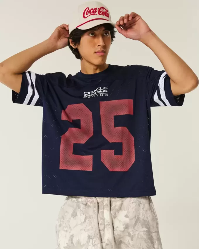 Boxy Crop Oracle Red Bull Racing Graphic Jersey Boxy Crop Oracle Red Bull Racing Graphic Jersey