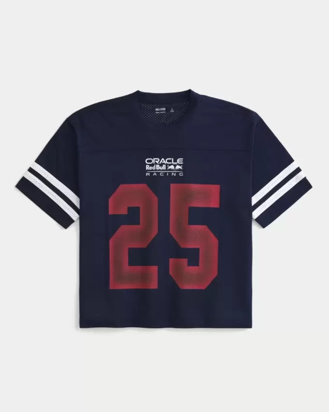 Boxy Crop Oracle Red Bull Racing Graphic Jersey Boxy Crop Oracle Red Bull Racing Graphic Jersey