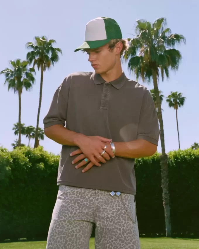 Boxy Crop Washed Polo